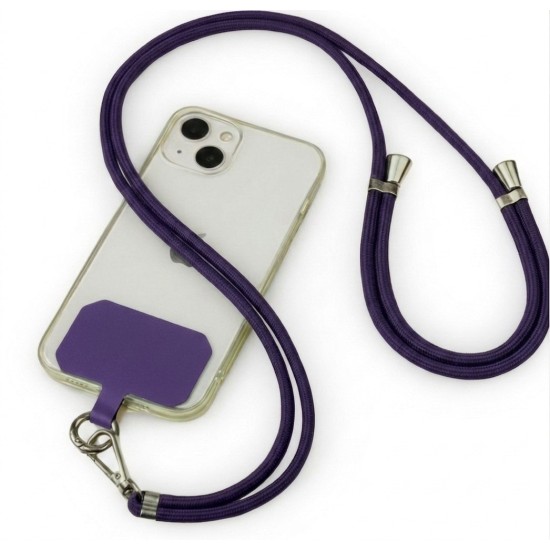 Adjustable Universal Phone Lanyard Crossbody Strap - Violeta - Regulējama universāla telefona kakla un pleca siksniņa