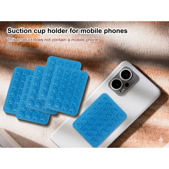 Silikona vakuuma uzlīme ar piesūcekņiem viedtālrunim - Gaiši zila