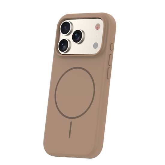 Silicone Thin Mag Case with MagSafe priekš Apple iPhone 17 Pro Max - Brūns - silikona aizmugures apvalks / bampers-vāciņš