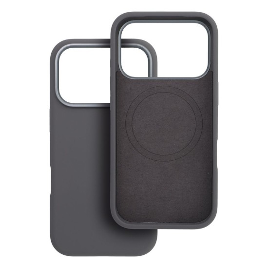 Forcell F-Protect Frame Premium Back Case with MagSafe priekš Apple iPhone 17 Pro - Pelēks - silikona aizmugures apvalks / bampers-vāciņš