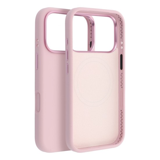 Forcell F-Protect Frame Premium Back Case with MagSafe priekš Apple iPhone 17 Pro Max - Rozā - silikona aizmugures apvalks / bampers-vāciņš