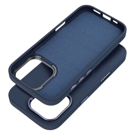 Frame MagSafe Back Case priekš Apple iPhone 17 Pro Max - Tumši Zils - matēts silikona aizmugures apvalks / bampers-vāciņš