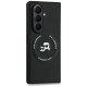 Karl Lagerfeld PU Karl and Choupette Heads Case with MagSafe KLHMZFD7PSMLRKCK priekš Samsung Galaxy Fold7 5G - Melns - mākslīgās ādas aizmugures apvalks