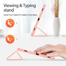 Dux Ducis Domo series priekš Samsung Galaxy Tab A11 Plus X230 / X236 / Tab A9 Plus X210 / X215 / X216 - Rozā Zelts - sāniski atverams maciņš ar magnētu un stendu