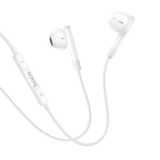 Hoco M93 Wired Stereo Earphones with Remote and Mic USB Type-C - Baltas - Universālas USB-C stereo austiņas ar mikrofonu un pulti