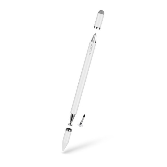 Tech-Protect USP200 3-Tip Touch Screen Stylus - Balts - Universāla pildspalva planšetdatoriem / Universāls vadības kociņš