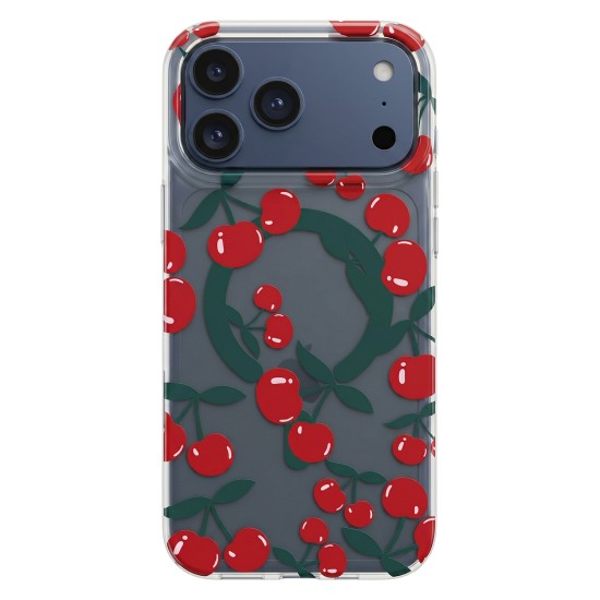 Cherry Back Case with MagSafe priekš Apple iPhone 17 Pro Max - Caurspīdīgs - silikona aizmugures apvalks / bampers-vāciņš