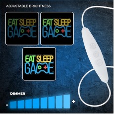 Forever Neolia Decorative Neon Plexi LED Light 24 x 36 x 2 cm (USB Plug) - Eat Sleep Game - Dekoratīva neona LED lampa