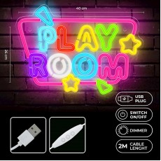 Forever Neolia Decorative Neon Plexi LED Light 32 x 14 x 2 cm (USB Plug) - Play Room - Dekoratīva neona LED lampa