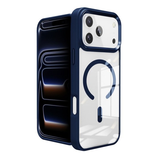 Roar Mag Bumper Back Case with MagSafe priekš Samsung Galaxy S26 Ultra 5G - Zils / Caurspīdīgs - silikona-plastikāta aizmugures apvalks / bampers-vāciņš