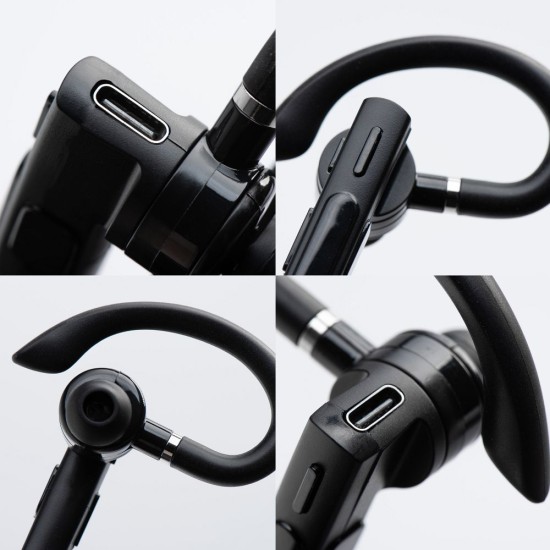 BlueStar Adventure Universāla Bluetooth V5.3 bezvadu austiņa - Melna