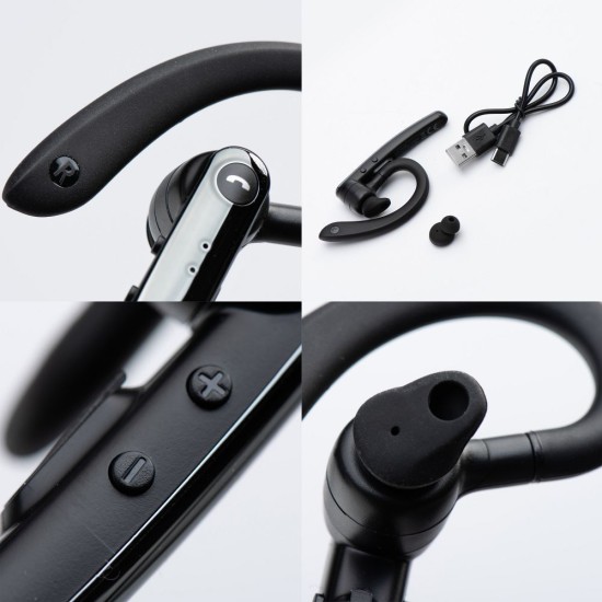 Forcell Orion Slim ENC / Multipoint / EDR / 90mah Universāla Bluetooth V6.0 bezvadu austiņa - Melna