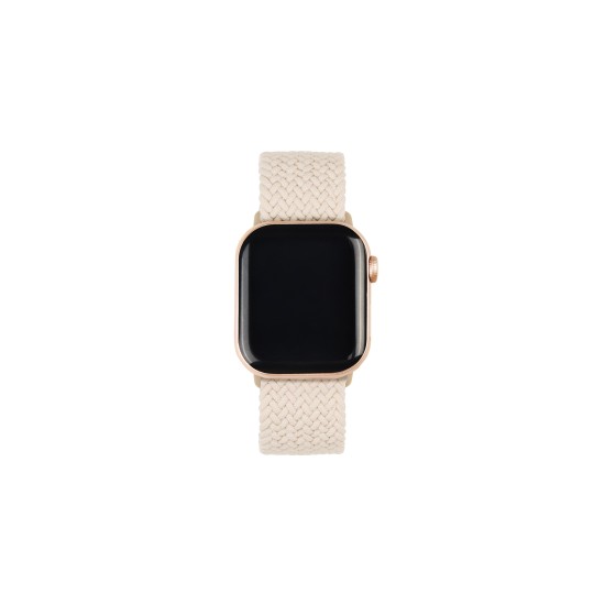 iDeal of Sweden Soft Braid Watch Band priekš Apple Watch 42 / 44 / 45 / 46mm / Ultra 49 mm - Perfect Beige - siksniņa (josta) priekš pulksteņiem
