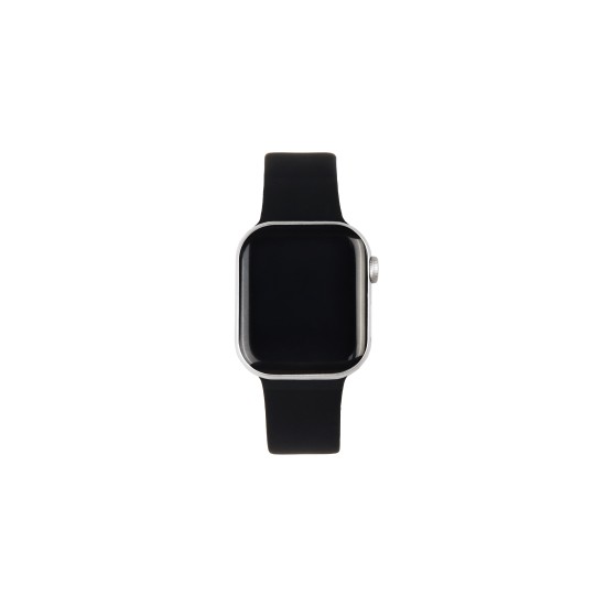 iDeal of Sweden Silicone M-L Watch Band priekš Apple Watch 42 / 44 / 45 / 46mm / Ultra 49 mm - Black - silikona siksniņa (josta) priekš pulksteņiem