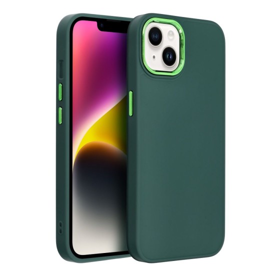 Frame Back Case priekš Xiaomi Redmi Note 14 4G (164,84mm) - Zaļš - silikona aizmugures apvalks / bampers-vāciņš