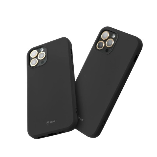 RoarKorea All Day Colorful Jelly Case priekš Samsung Galaxy A17 4G A175 / A17 5G A176 - Melns - matēts silikona apvalks / bampers-vāciņš