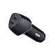 Forcell F-Energy Carbon Car Charger 2x Type-C ports QC 3.0 / PD 40W - Melns - Type-C ātrs auto lādētājs telefoniem un planšetdatoriem