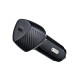 Forcell Carbon 20W Car Charger with Type-C PD / QC 3.0 socket - Melns - USB-C ātrs auto lādētājs telefoniem un planšetdatoriem