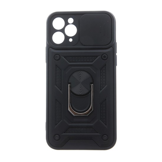 Defender Slide Back Case priekš Samsung Galaxy S20 FE G780 - Melns - triecienizturīgs silikona-plastikāta aizmugures apvalks / bampers-vāciņš