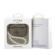 Guess GUAP3P4E4PSW PU 4G Classic Logo Pearl Strap Collection Case priekš Apple Airpods Pro 3 - Brūns - mākslīgās ādas apvalks bezvadu austiņu lādēšanas ierīcei