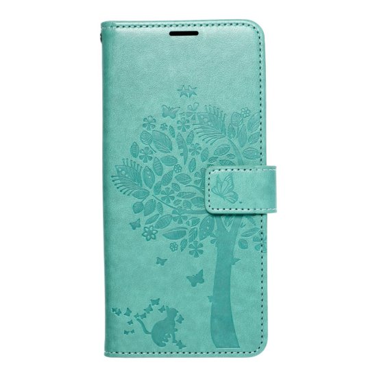 Forcell Mezzo Book Case для Apple iPhone 13 - Бирюзовый / Дерево - чехол-книжка со стендом / подставкой и шнурком