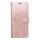 Forcell Mezzo Book Case priekš Apple iPhone 13 - Rozā Zelts / Koks - sāniski atverams maciņš ar stendu un auklu / grāmatveida maks