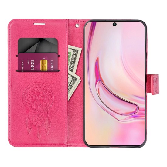Forcell Mezzo Book Case priekš Apple iPhone 15 - Sārts / Sapņu Ķērājs - sāniski atverams maciņš ar stendu un auklu / grāmatveida maks