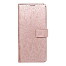 Forcell Mezzo Book Case priekš Samsung Galaxy A27 5G A276 - Rozā Zelts / Mandala - sāniski atverams maciņš ar stendu un auklu / grāmatveida maks
