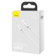 Baseus 1M Superior PD 66W USB to Lightning cable - Balts - Apple iPhone / iPad lādēšanas un datu kabelis / vads