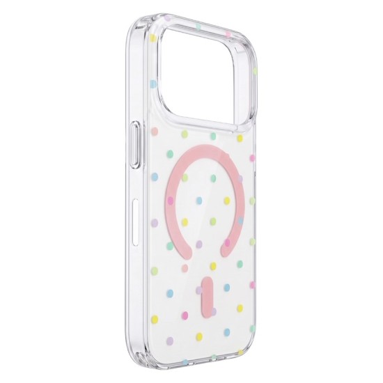 Bubble Dots MagSafe Back Case priekš Apple iPhone 16 Pro - Balts - silikona-plastikāta aizmugures apvalks / bampers-vāciņš