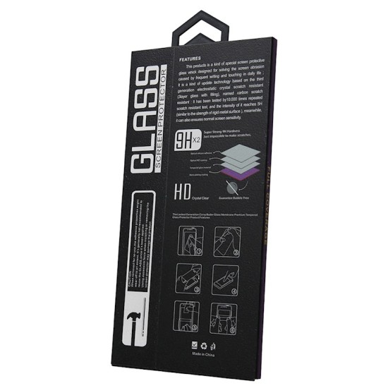 OG Premium Tempered Glass screen protector priekš Xiaomi Poco X8 Pro - Melns - Ekrāna Aizsargstikls / Bruņota Stikla Aizsargplēve