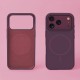 Silicone Thin Mag Case with MagSafe priekš Apple iPhone 17 Pro / 18 Pro - Tumšais Ķirsis - silikona aizmugures apvalks / bampers-vāciņš