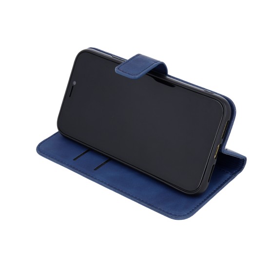 Smart Velvet Book Case priekš Samsung Galaxy S26 Plus 5G - Tumši Zils - sāniski atverams maciņš ar stendu / grāmatveida maks