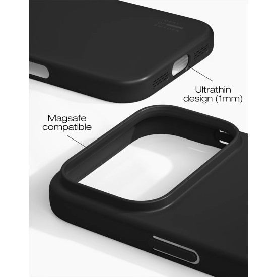 iDeal of Sweden Slim (1mm) Back Case with MagSafe priekš Apple iPhone 17 Pro / 18 Pro - Matte Black - polikarbonāta aizmugures apvalks / bampers-vāciņš