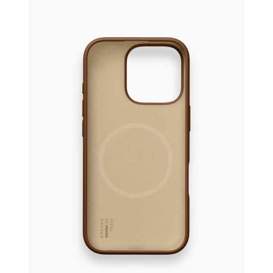 iDeal of Sweden Soft Swirl Silicone MagSafe Back Case priekš Apple iPhone 16 Pro - Salted Caramel - silikona aizmugures apvalks / bampers-vāciņš