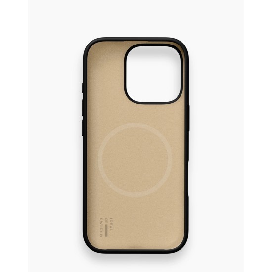 iDeal of Sweden Soft Swirl Silicone MagSafe Back Case priekš Apple iPhone 16 Pro - Velvet Black - silikona aizmugures apvalks / bampers-vāciņš