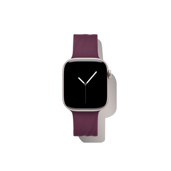 iDeal of Sweden Soft Swirl Silicone S-M Watch Band priekš Apple Watch 38 / 40 / 41 mm / Series 10 / 11 (42mm) - Velvet Plum - silikona siksniņa (josta) priekš pulksteņiem