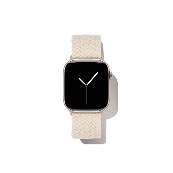 iDeal of Sweden Soft Braid Watch Band priekš Apple Watch 38 / 40 / 41 mm / Series 10 / 11 (42mm) - Perfect Beige - auduma siksniņa (josta) priekš pulksteņiem
