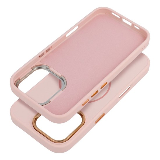 Frame MagSafe Back Case priekš Apple iPhone 12 / 12 Pro - Rozā - matēts silikona aizmugures apvalks / bampers-vāciņš