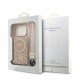 Guess IML Flowers Allover Strap MagSafe Collection Back Case GUHMP18XHCPOFPP priekš Apple iPhone 17 Pro Max / 18 Pro Max - Rozā - silkona-plastikāta aizmugures apvalks ar auklu / bampers-vāciņš