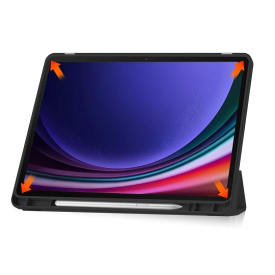 Tech-Protect SC Pen Book Case priekš Lenovo IdeaTab Pro 12.7 TB-373 - Melns - sāniski atverams maciņš ar magnētu un stendu