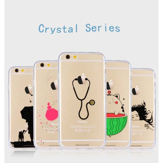 JLW Crystal Series TPU PC Cover Case priekš Apple iPhone 6s Plus / 6 Plus 5.5 inch - Suits Patternt - silikona apvalks (bampers, vāciņš, slim TPU silicone case cover, bumper)