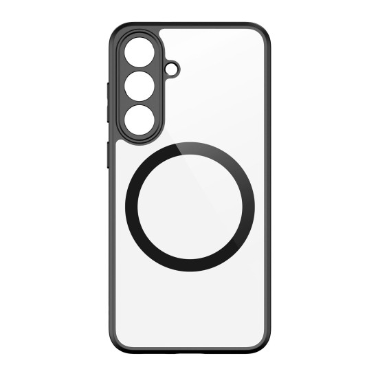 Dux Ducis Aimo Back Case with MagSafe priekš Samsung Galaxy S26 FE 5G S741 - Caurspīdīgs / Melns - triecienizturīgs silikona-plastikāta aizmugures apvalks / bampers-vāciņš