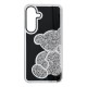 Teddy Bear Back Case priekš Samsung Galaxy S26 FE 5G S741 - Melns / Sudrabains - silikona-plastikāta aizmugures apvalks / bampers-vāciņš