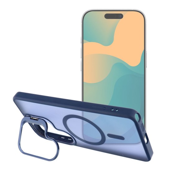Forcell F-Protect Shadow Stand Premium Back Case with MagSafe priekš Samsung Galaxy S26 FE 5G S741 - Zils - silikona-plastikāta aizmugures apvalks / bampers-vāciņš