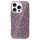 Glitter Thin Magsafe Back Case для Apple iPhone 16e / 17e - Фиолетовый - силиконовый чехол-накладка / бампер крышка