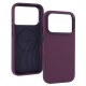 Liavec Silky Metal Camera Frame Back Case with MagSafe priekš Apple iPhone 17 Pro Max / 18 Pro Max - Violets - matēts silikona aizmugures apvalks