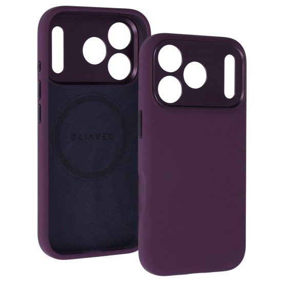 Liavec Silky Shield Camera Protect Back Case with MagSafe для Apple iPhone 17 Pro Max / 18 Pro Max - Фиолетовый - матовая силиконовая накладка / бампер