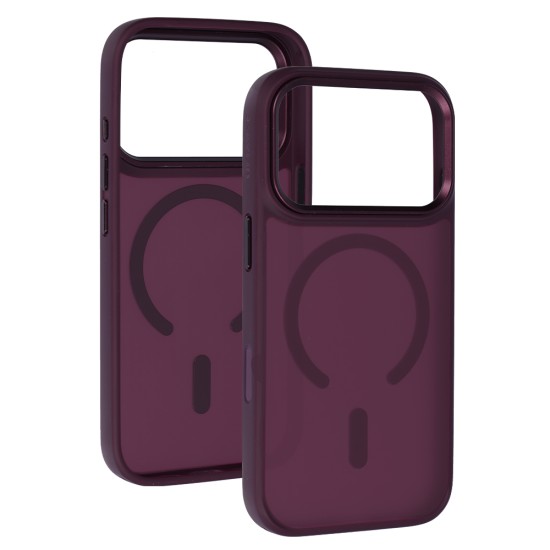 Liavec Cloudy Metal Camera Frame Back Case with MagSafe priekš Apple iPhone 17 Pro Max / 18 Pro Max - Violets - silikona-plastikāta aizmugures apvalks / bampers-vāciņš