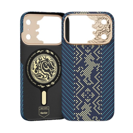 Benks Knight ArmorAir Kevlar Case with MagSafe (Camera Frame) priekš Apple iPhone 17 Pro Max / 18 Pro Max - Zils - aramīda aizmugures apvalks / bampers-vāciņš